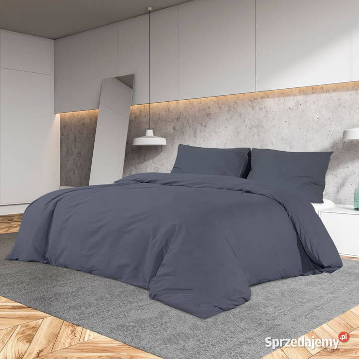 Zestaw pościeli antracytowy 200x220 lekka Warszawa