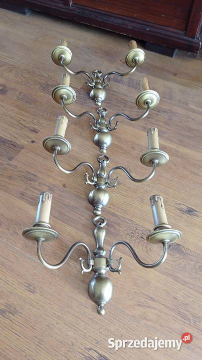 Stare mosiężne kinkiety Włocławek