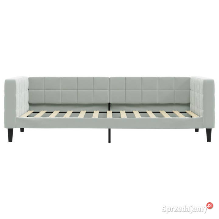 Sofa rozsuwana jasnoszara aksamit 80x200 Warszawa sprzedam