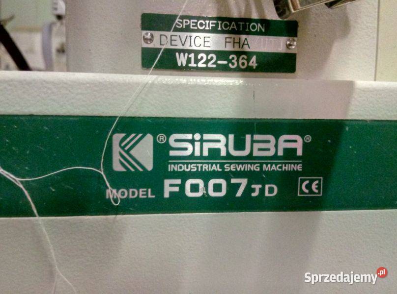 Renderka Siruba Automat Prąd 230 Renderówka Juki Produkcja