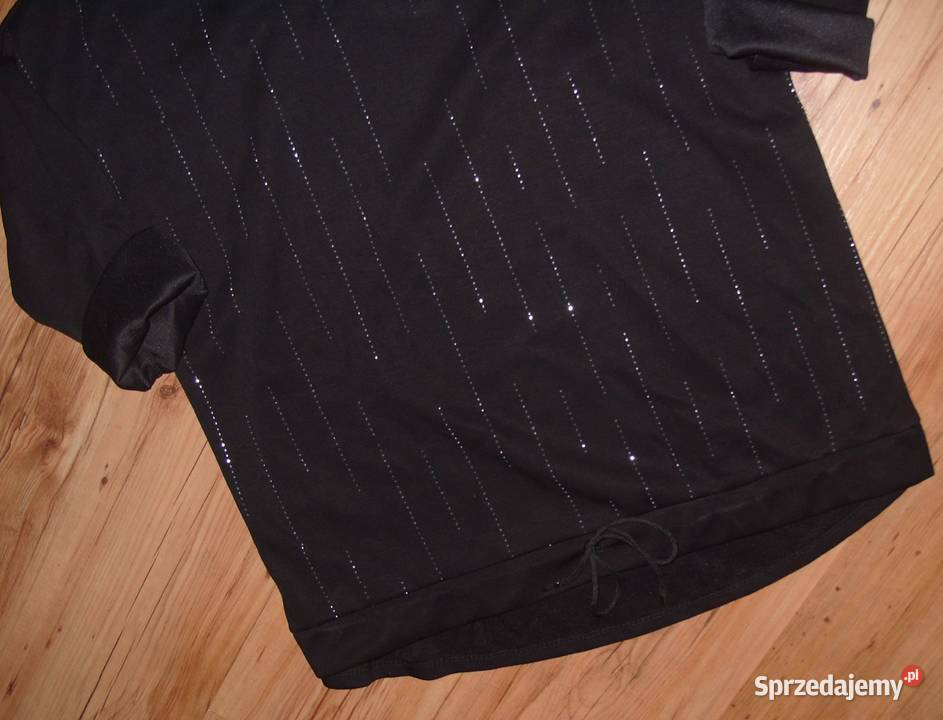 LIVES czarna bluza z cyrkoniami r LXL FASHION czarny Rawicz