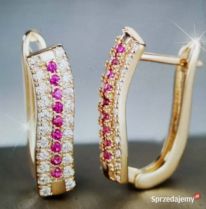 Komplet biżuterii pierścionek i kolczyki Lędziny