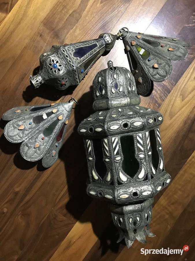 Komplet Lamp Maroko restauracja pub stylowe śląskie Mikołów sprzedam