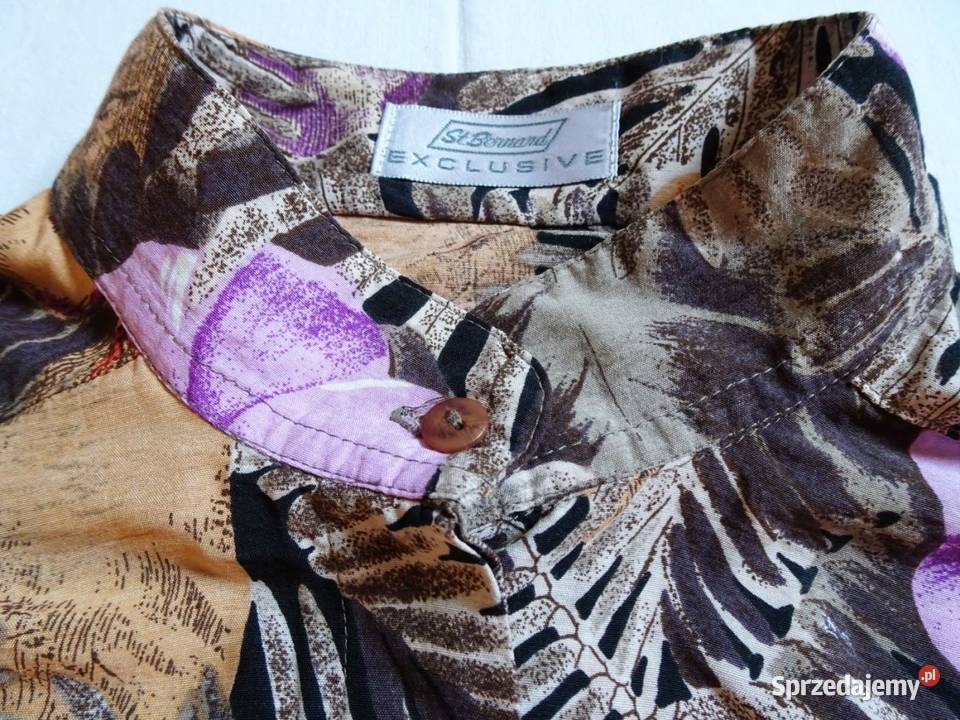 StBernard Koszula Stójka vintage Liście 42 Nowy Sącz