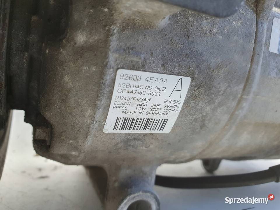 SPRĘŻARKA KLIMATYZACJI Nissan Qashqai 15 DCI