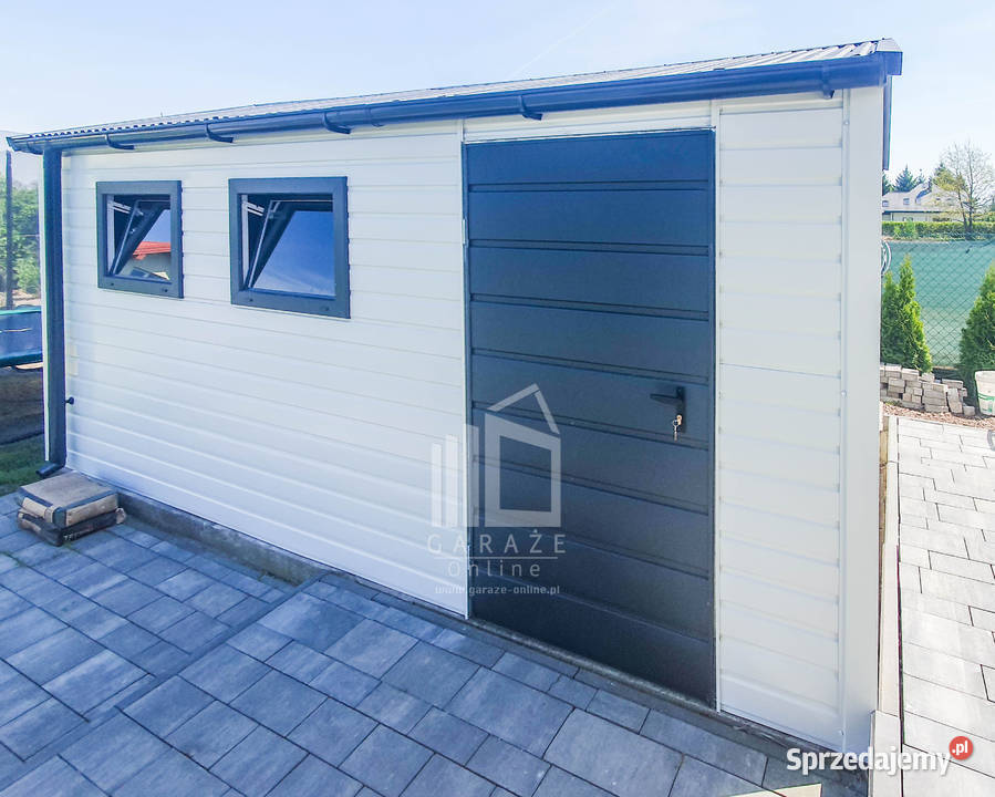 Schowek Domek Ogrodowy 4x5m Drzwi 2x Okno Rynny