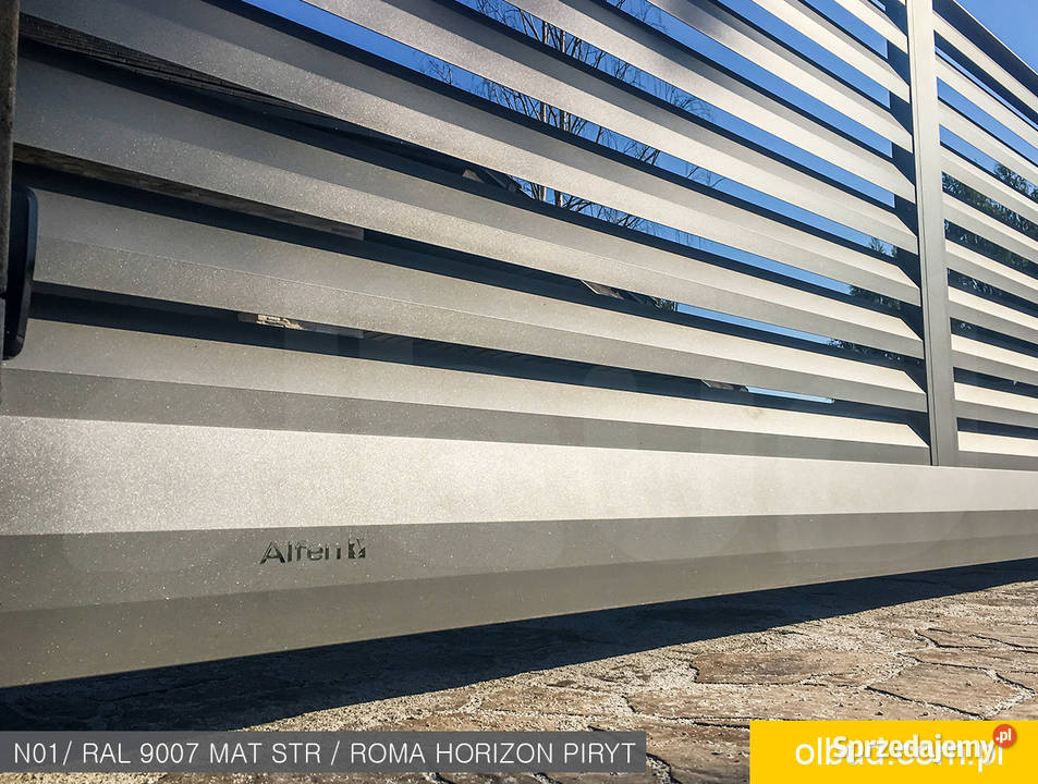 Nowoczesna brama przesuwna aluminium żaluzja przesuwna Straszyn