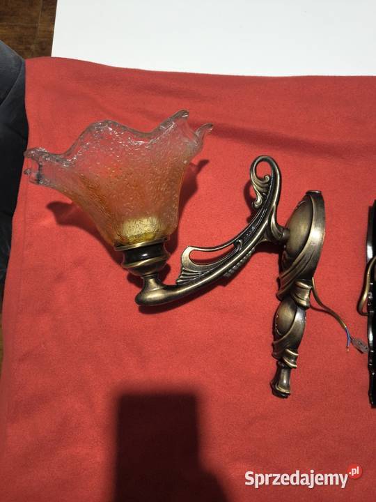 Kinkiety vintage retro oliwkowa patyna masywne Kinkiety sprzedam