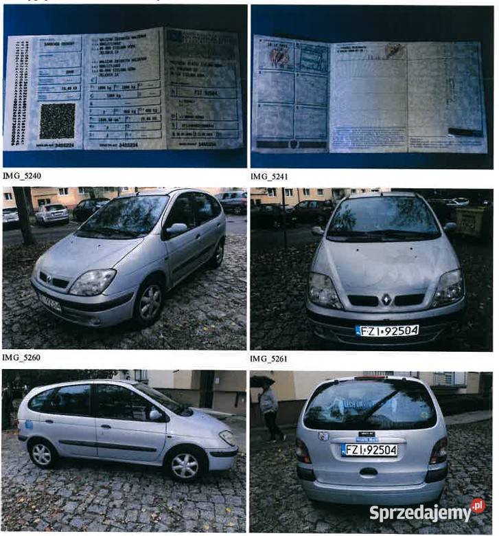 Renault Scenic II 16 MR99 E3 1598cm3 Zielona Góra sprzedam