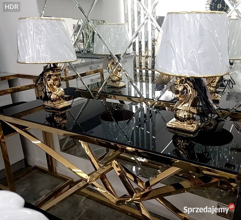 Konsola KOMODA złota nowoczesna glamour szyba Nowy Sącz sprzedam