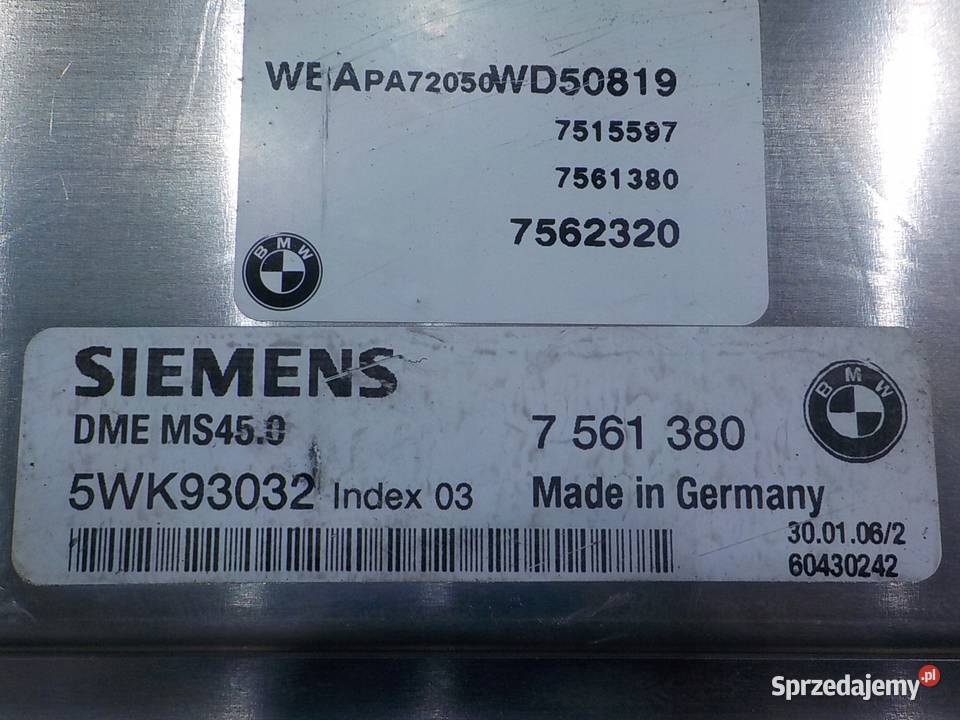BMW X3 E83 25B AUT 06r sterownik komputer Suków