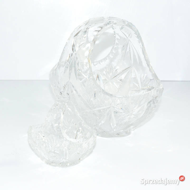 Para koszyków kryształowych Huta Szkła Julia Warszawa sprzedam