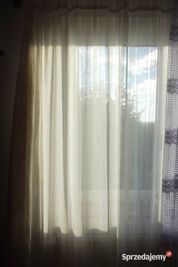 Trzy firanki różne żakard kresz Wystrój okien sprzedam