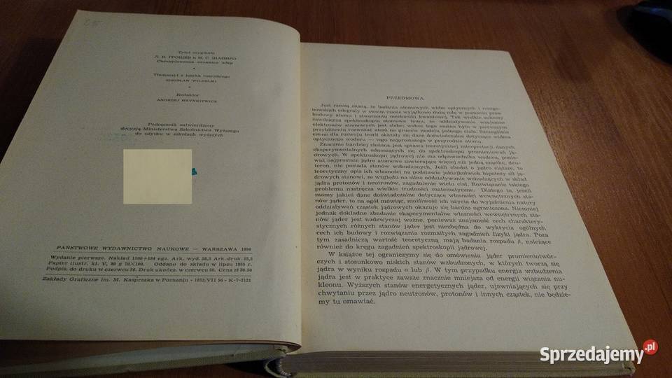 Spektroskopia jąder atomowych L Groszew i I Rok wydania 1956 pomorskie Gdańsk