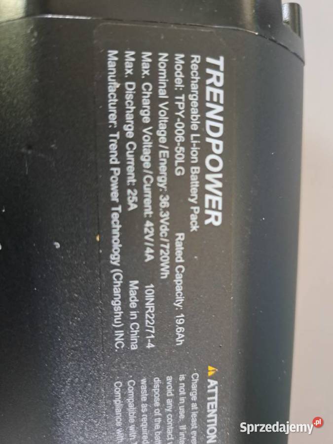 bateria YAMAHA Haibike intube 720Wh akumulator Sieradz