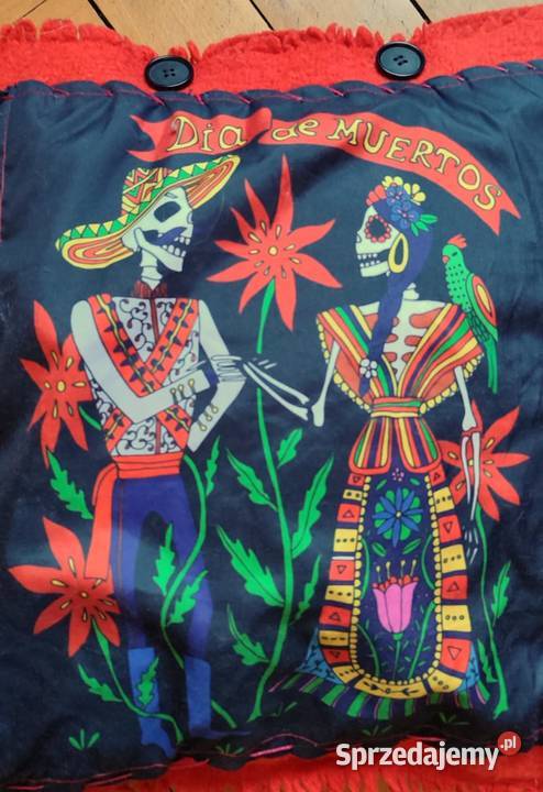 Poduszka ozdobna hand made Meksyk Santa Muerte Gdańsk