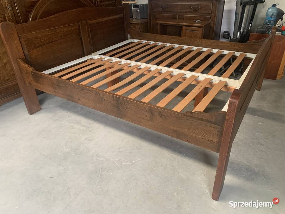 Masywne holenderskie dębowe łóżko 180cm 100% lite drewno