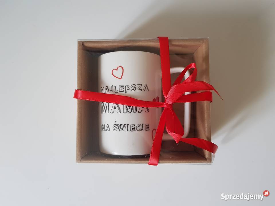Nowy kubek w pudełku Najlepsza Mama 440 ml Dzień biały
