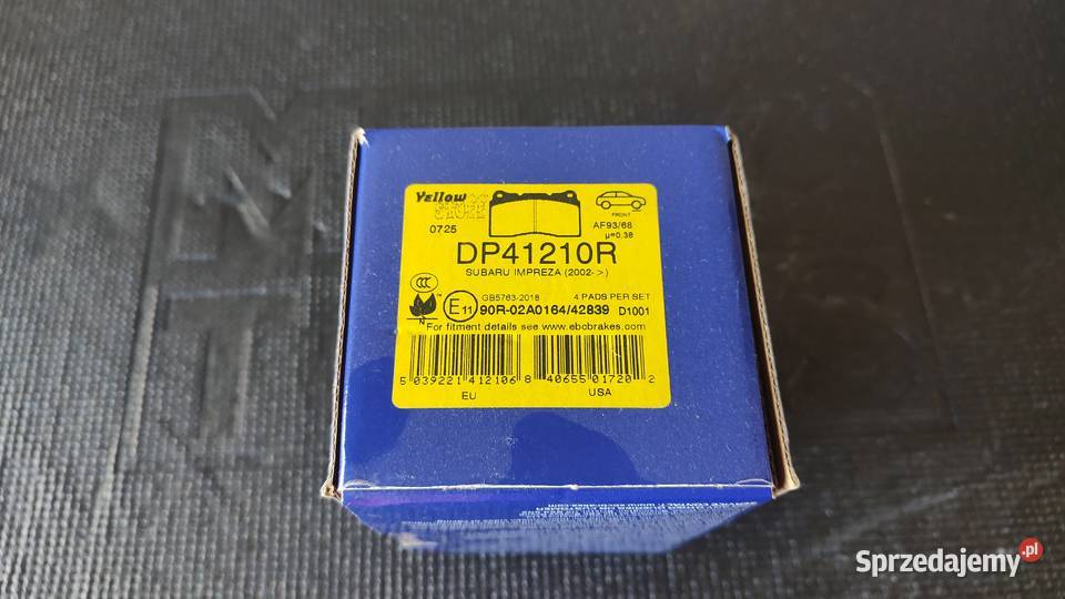 Nowe klocki EBC Yellow Stuff DP411210R Civic mazowieckie Wilga
