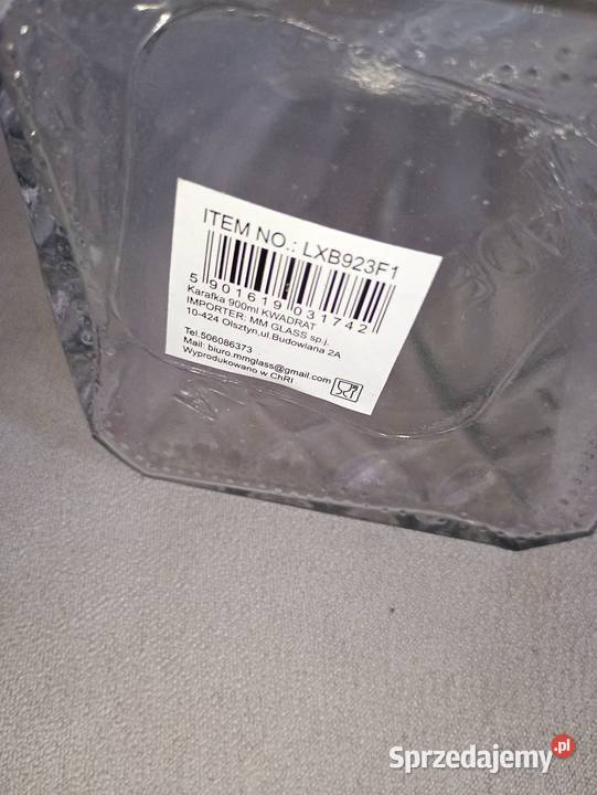 karafka butelka pojemnik kwadratowy rzeźbiony zachodniopomorskie Szczecin