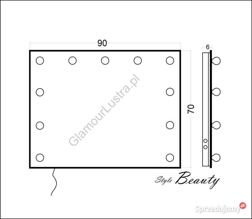 Lustro BEAUTY Tafla Złota ramka 9070 sprzedam