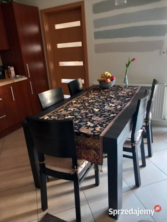 Stół rozkładany z 6 krzesłami w kolorze wenge Ustronie Morskie sprzedam