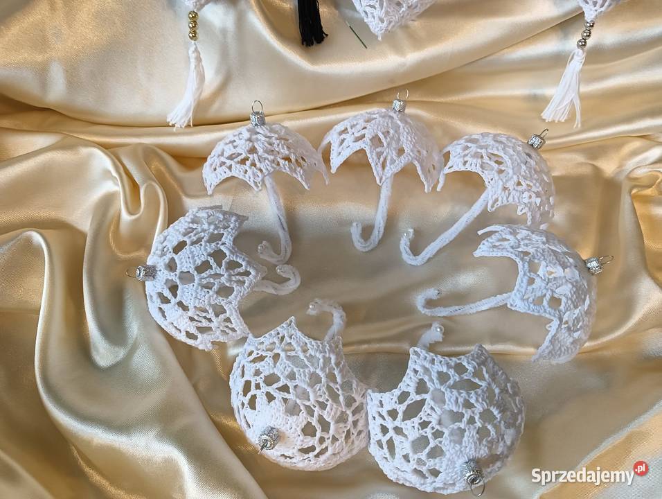 Parasolki szydełkowe ozdoby choinkowe Lublin