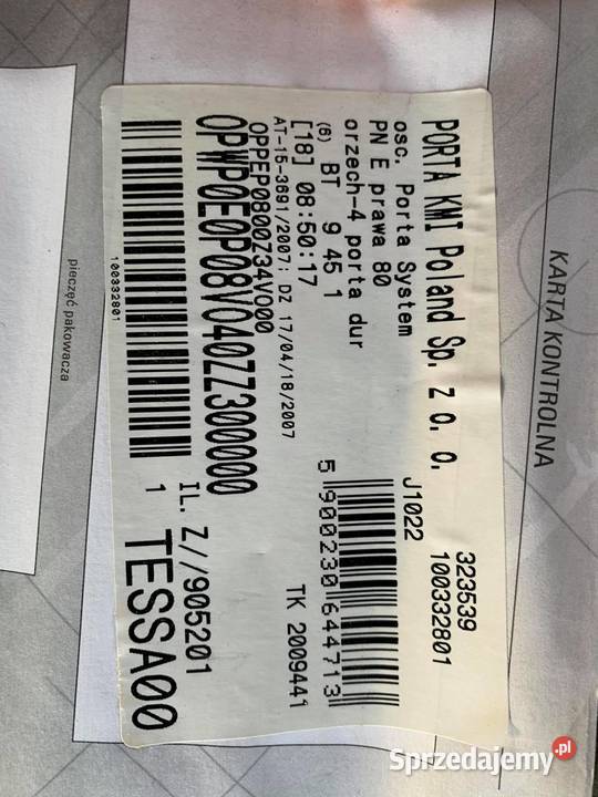 Ościeżnica regulowana PORTA System Orzech4 sprzedam