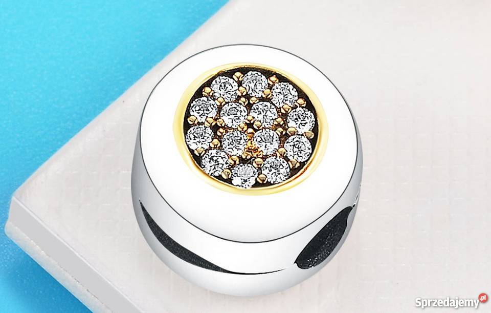 Pandora Charm koralik klips cyrkonie pave shine Warszawa