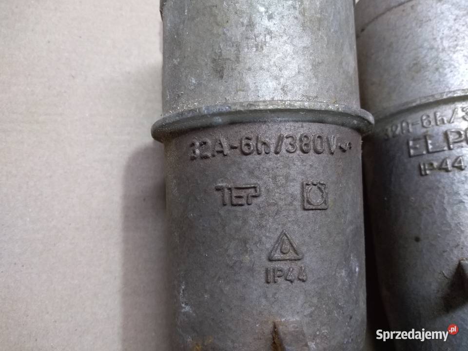 Wtyczka siłowa 380 V 400 V prl aluminiowa 32A 4