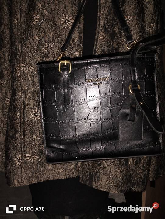 Torebka skórzana czarna dolnośląskie Lubin