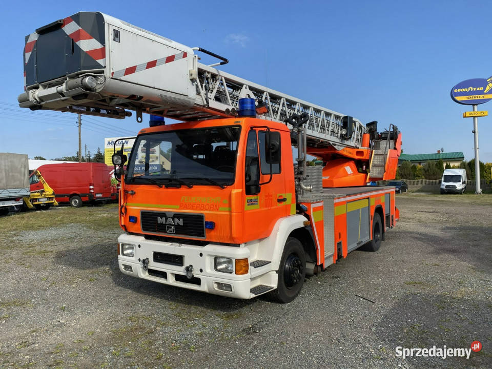 Man inny MAN 15264 Straż pożarna drabina czerwony