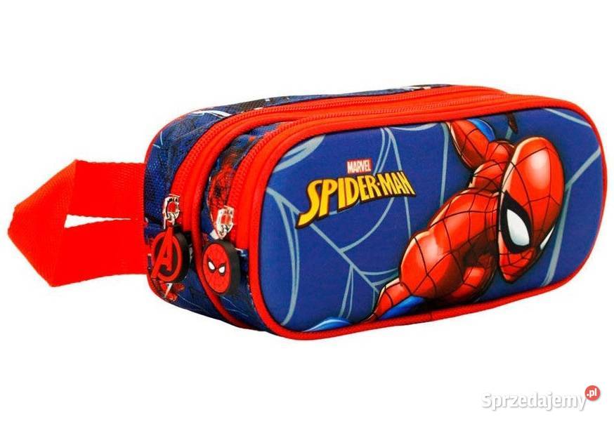 Piórnik 2 Przegrody Spiderman Saszetka 3D