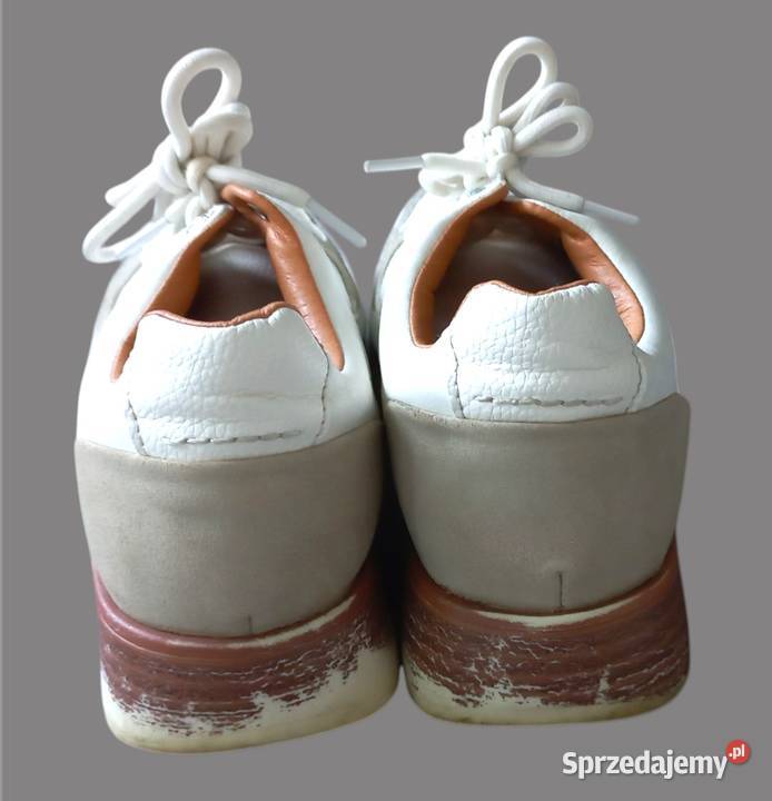 Damskie białe klasyczne niskie sznurowane Chrzanów sprzedam