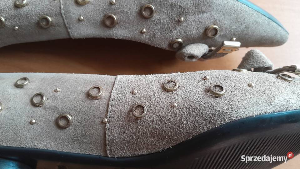 baleriny damskie skóra naturalna unique brązowy/beżowy śląskie Zabrze