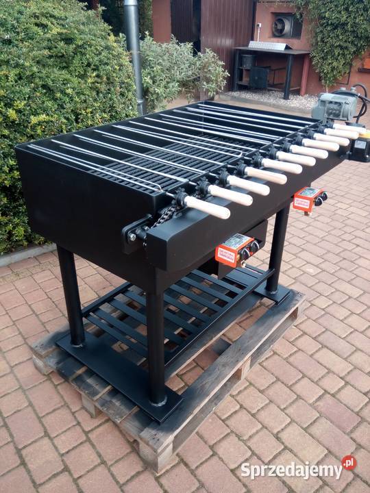 Grill na szaszłyki gazowy węglowy blacha 6 mm wielkopolskie