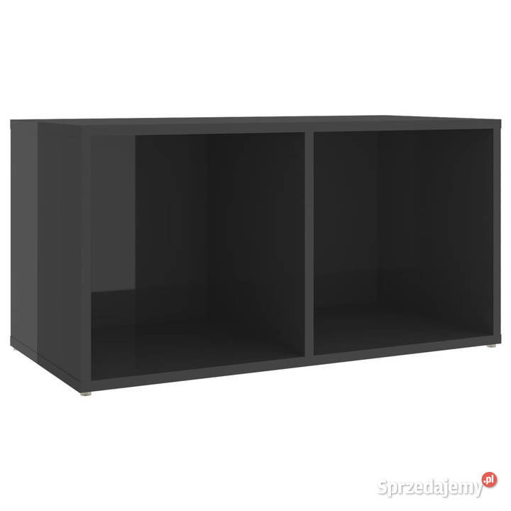 Szafka pod TV wysoki połysk szara 72x35x365