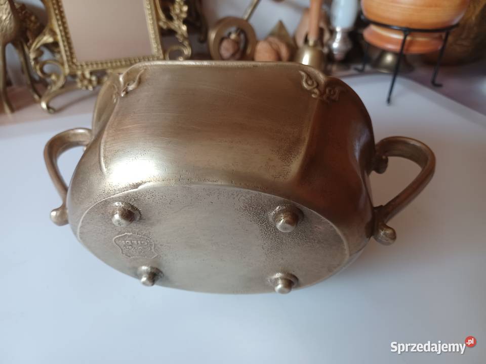 Piękna mosiężna żardiniera Gilde Poznań