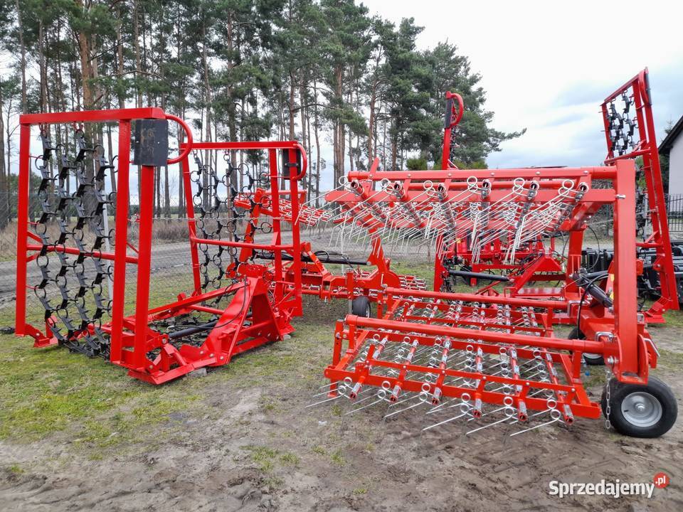 Włóka łąkowa polowa 6 m 8 m 4 rzędowa NOWA