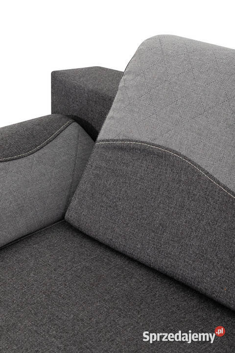 Kanapa Tapicerowana Szara VENUS Zaokrąglone Boki