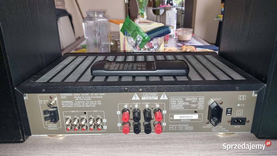 Amplituner Denon DRA455 RDS z pilotem plus Amplitunery łódzkie Warta sprzedam