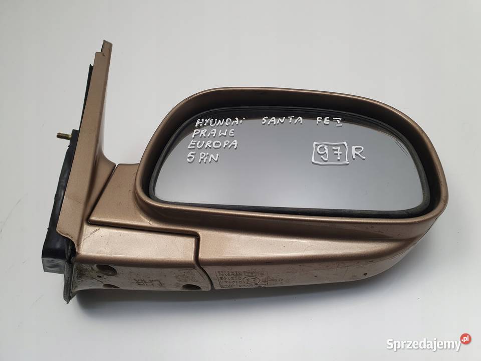 LUSTERKO Hyundai Santa Fe I 0006r PRAWE PASAŻERA Rudka