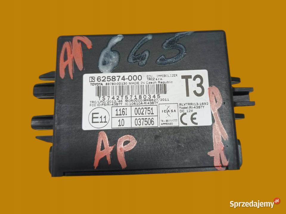 MODUŁ IMMOBLIZERA 625874000 Toyota Yaris III