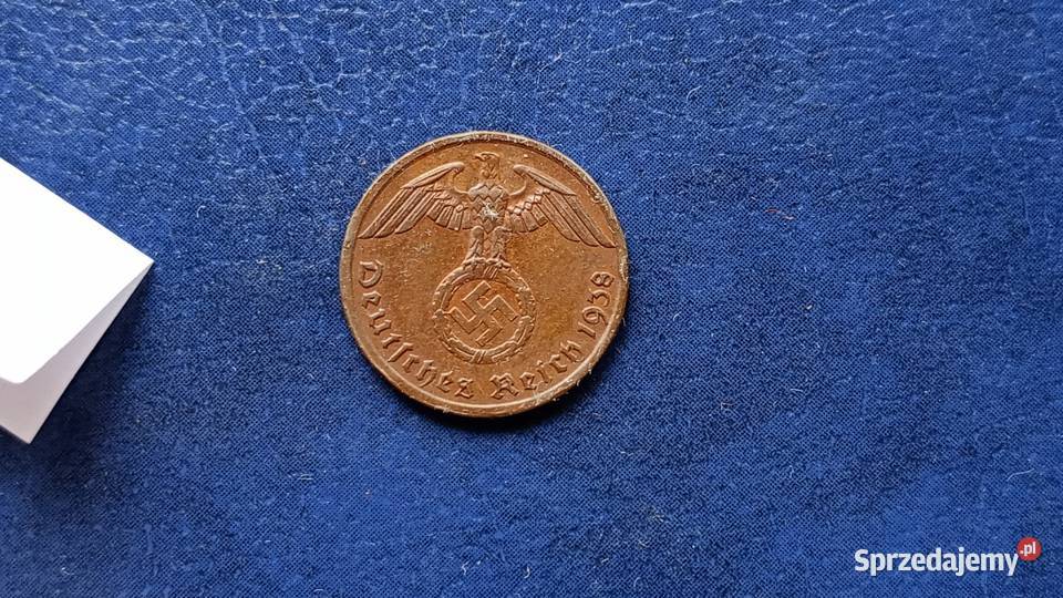 Stare monety 1 fenig 1938 Niemcy Lesko
