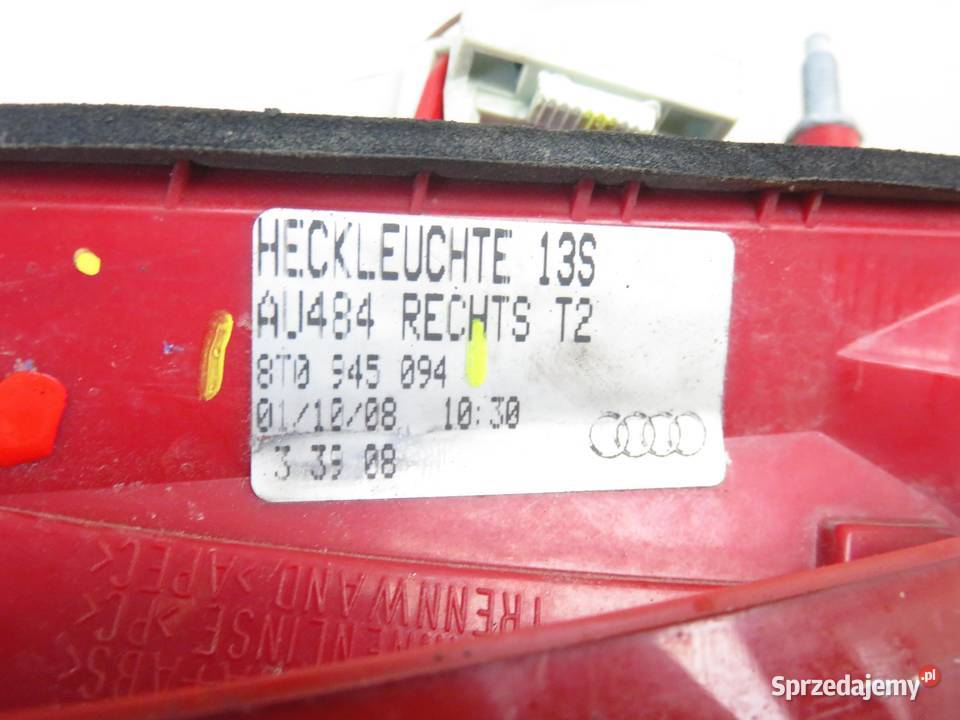 LAMPA PRAWA TYLNA KLAPA AUDI A5 8T0945094 małopolskie sprzedam