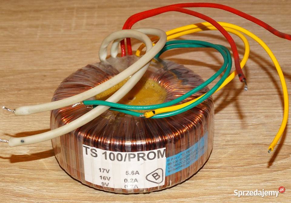Transformator sieciowy toroidalny U1 220 V U2 17 Gliwice sprzedam