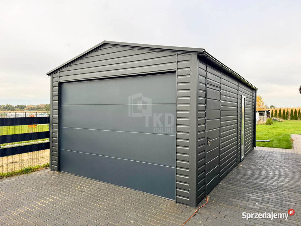 Garaz blaszany 5x6m brama segmentowa okno drzwi 715zł/m2 Rzeszów sprzedam