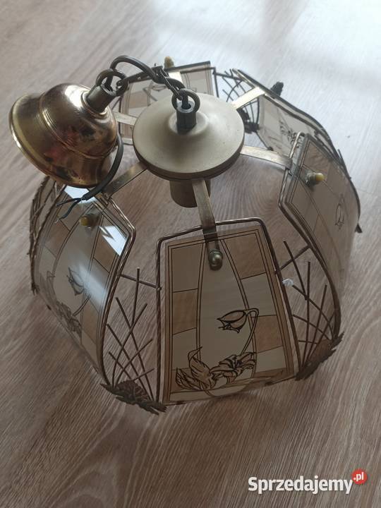 Lampa sufitowa szkło witraż małopolskie Wadowice