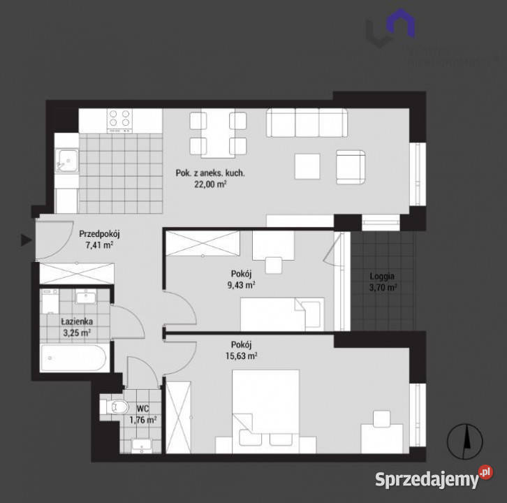 Mieszkanie 5948m2 3 pok Katowice Słoneczna 9707zł/m2