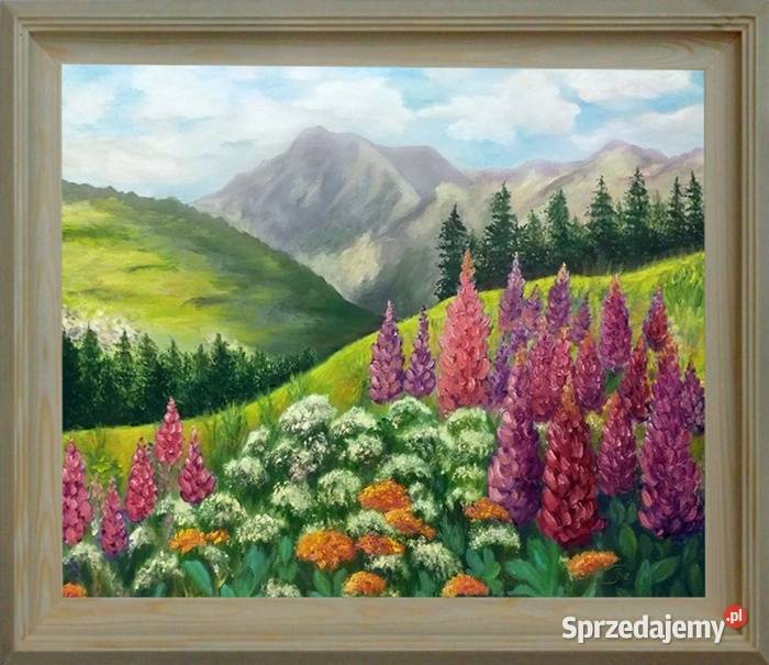 Obraz olejny Pejzaż górski lubelskie Lublin sprzedam